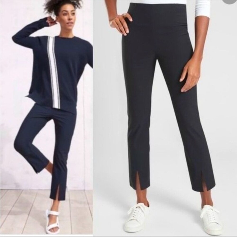 Athleta Wander Slim Straight Crop in Black 2 NWOT